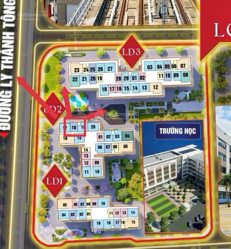 Bán ld2xx18 1n + tầng trung hướng đb view hồ, giá chỉ 2.9x tỷ