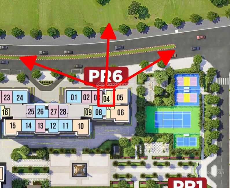 Siêu rẻ căn hộ pr6xx04 tầng trung view công viên hướng đông bắc giá chỉ từ 2,1 tỷ