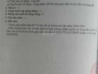 Bán đất phường thới an  quận 12  hồ chí minh