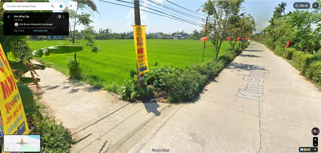 Dt 207m2 lô góc 2 mặt tiền 9m, trục chính kim bồng tây view lúa chill. giá 3,7 giảm còn 3,3 tỷ