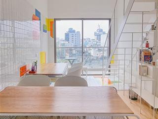 (chính chủ cho thuê) duplex 1pn1wc q4 48m2 lầu 6 view sông và q1