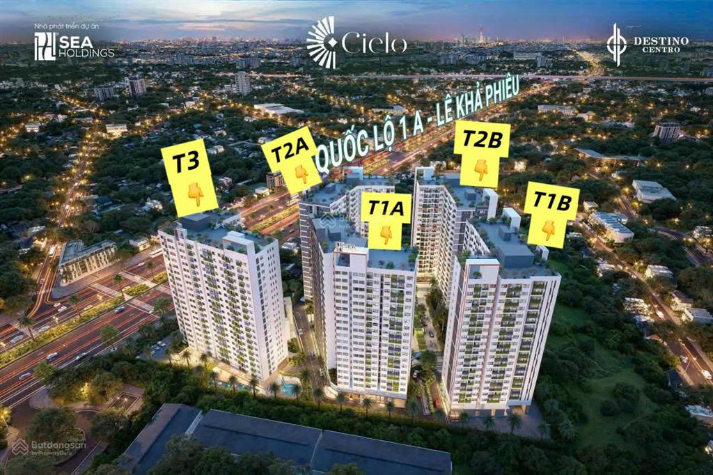 Cập nhật giỏ hàng tháp t1b, t2b, t1a, t2a, t3 dự án destino centro tháng 07/2026