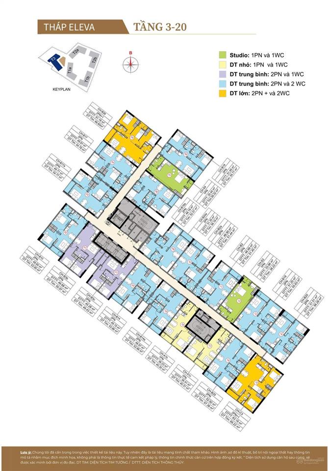 Cập nhật giỏ hàng tháp t1b, t2b, t1a, t2a, t3 dự án destino centro tháng 07/2026