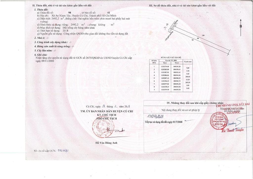 Đất vườn 5000m² 2 sổ riêng chính chủ  an nhơn tây củ chi  6,2 tỷ tl
