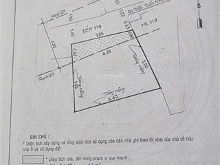 Bán nhà riêng tại 119/1 trần tuấn khải, p 5, q5, hcm giá 4,1 tỷ, dtsd 25,9m2, trệt 2 lầu