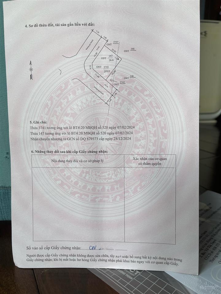 Bán lô biệt thự 315 m2 mb 520 rừng thông