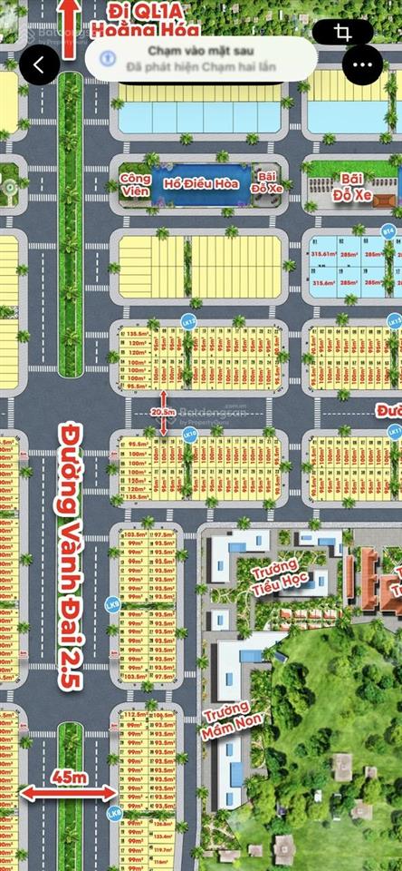 Bán lô biệt thự 315 m2 mb 520 rừng thông