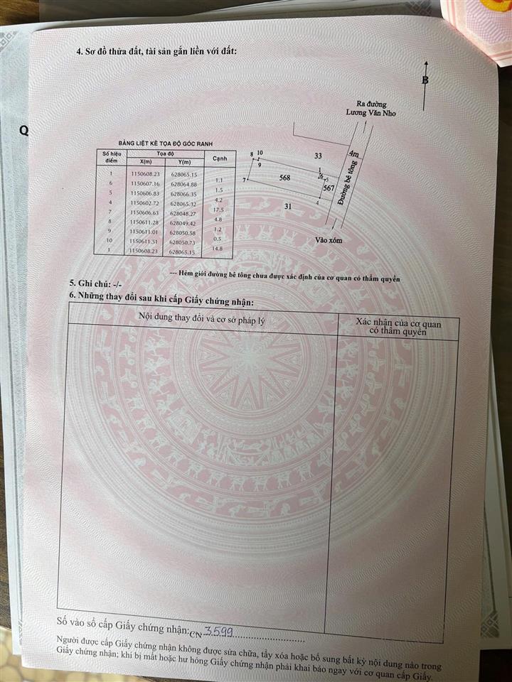 Cần bán lô đất thổ cư đường nhựa ô tô cách đường lương văn nho 30m cách đường thạnh thơi 100m