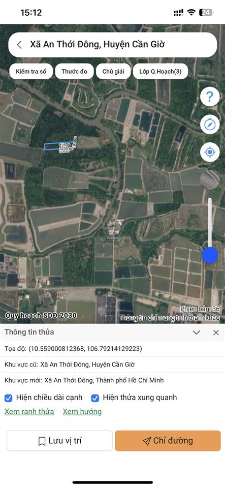 Cần bán lô đất trồng cây lâu năm dt 3200m2 giá 1.9 tỷ ở xã an thới đông tphcm
