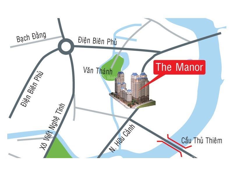 Căn hộ bán tại the manor bình thạnh tầng thấp gồm 3 phòng ngủ với diện tích 135m2