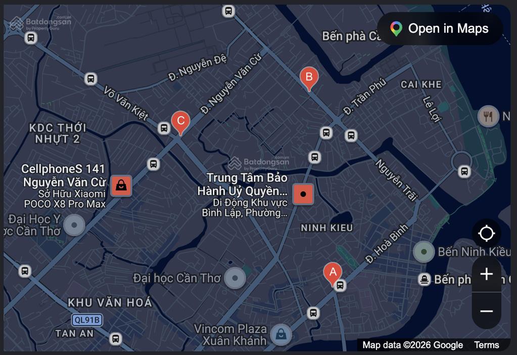 Chính chủ bán nhà mặt tiền nguyễn văn cừ trung tâm cần thơ dòng tiền 540 triệu/năm