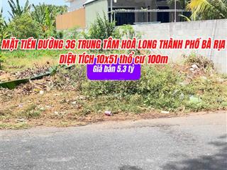 Bán đất đường 36 hòa long thành phố bà rịa vũng tàu