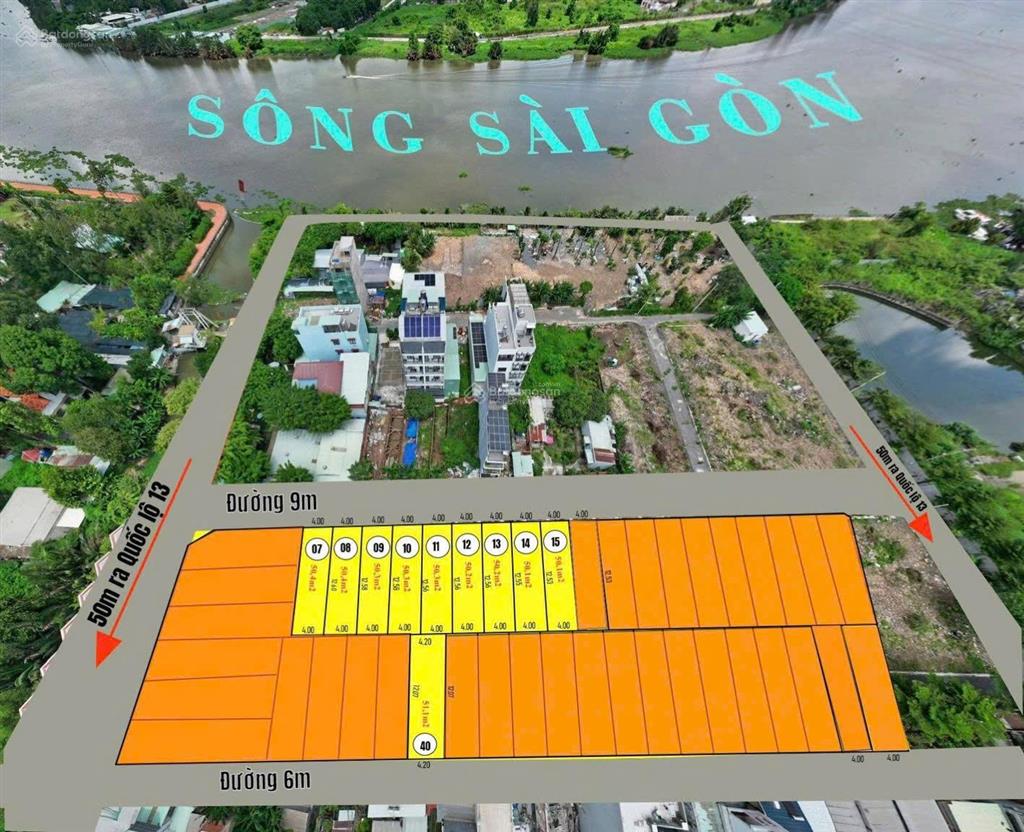 Cực hiếm lô đất view sông sg sát vạn phúc 142m² đường 10 mét