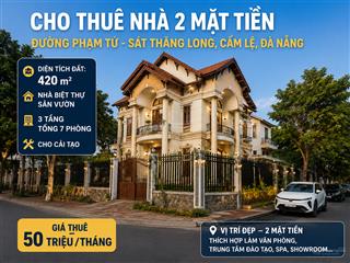 Cho thuê nhà biệt thự đường phạm tứ . khu cẩm lệ
