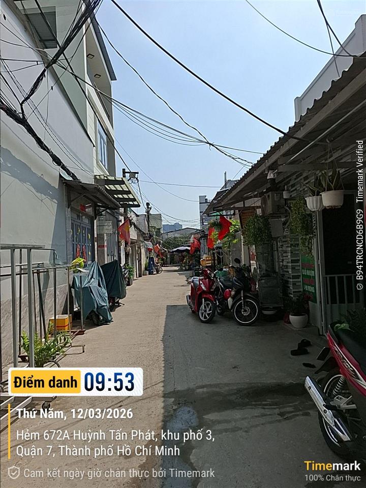 Bán nhà 672b/38 huỳnh tấn phát, hxh, quận 7 giá siêu tốt 92.5m2, giá 7 tỷ