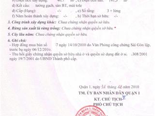 Bán nhà quận 1, mặt tiền lương hữu khánh (4 tầng) diện tích 40,7m2, giá 11 tỷ