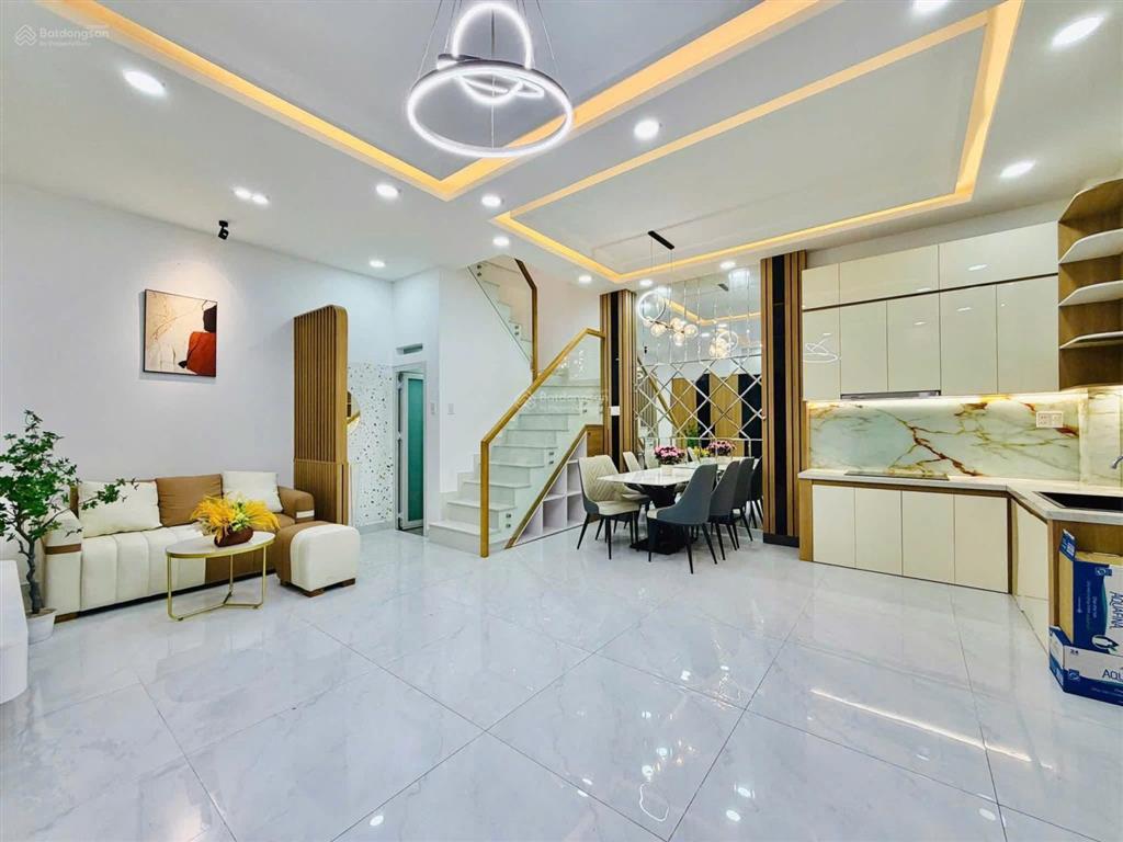 Bán nhà 5.8m x 6,6m, 1 trệt + 2 lầu, hẻm lê đức thọ. p17 gv.