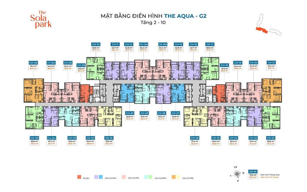 Hiếm có 1 căn  g2 solar park 1n+ 47,4m2