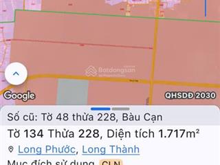 Bán đất tại bàu cạn, giá thỏa thuận, 1717m2, mặt tiền 50m