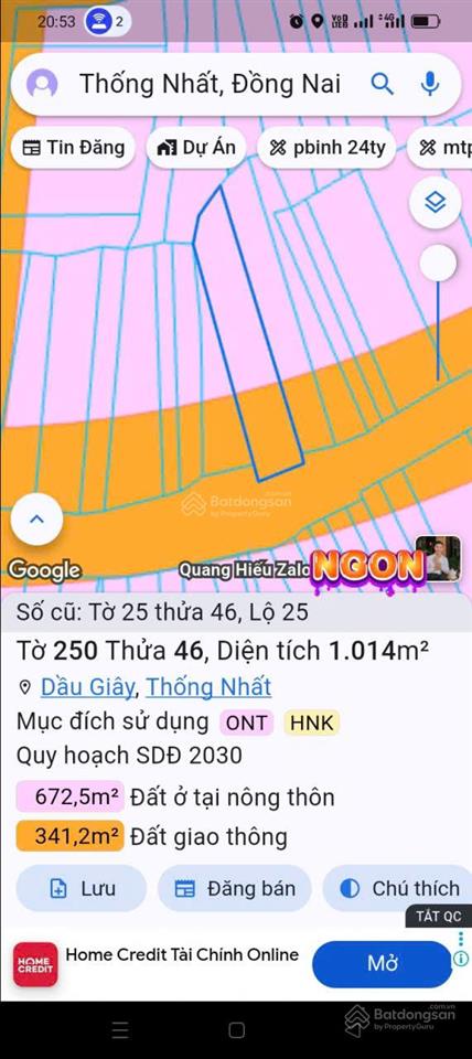Bán đất tại đường 769, xã lộ 25, huyện thống nhất, giá thỏa thuận, 1014 m2 đẹp, nhiều tiện ích