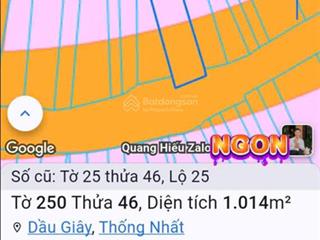 Bán đất tại đường 769, xã lộ 25, huyện thống nhất, giá thỏa thuận, 1014 m2 đẹp, nhiều tiện ích