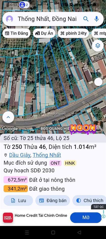 Bán đất tại đường 769, xã lộ 25, huyện thống nhất, giá thỏa thuận, 1014 m2 đẹp, nhiều tiện ích