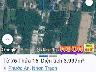 Bán đất đẹp tại xã phước an, giá thỏa thuận, 4000m2, mặt tiền 40m
