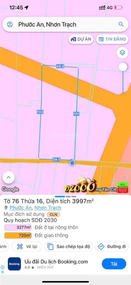 Bán đất đẹp tại xã phước an, giá thỏa thuận, 4000m2, mặt tiền 40m