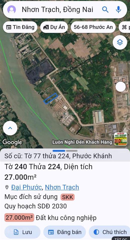 Bán đất tại xã phước khánh, 6 triệu / m2, 74778 m2, pháp lý đầy đủ