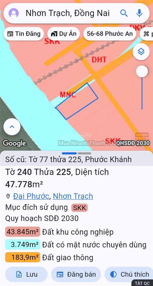 Bán đất tại xã phước khánh, 6 triệu / m2, 74778 m2, pháp lý đầy đủ
