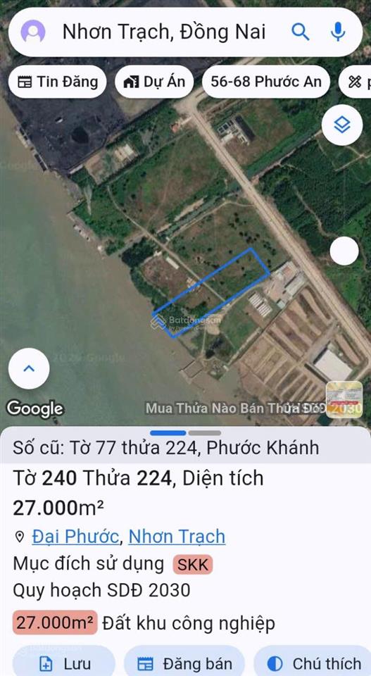 Bán đất tại xã phước khánh, 6 triệu / m2, 74778 m2, pháp lý đầy đủ