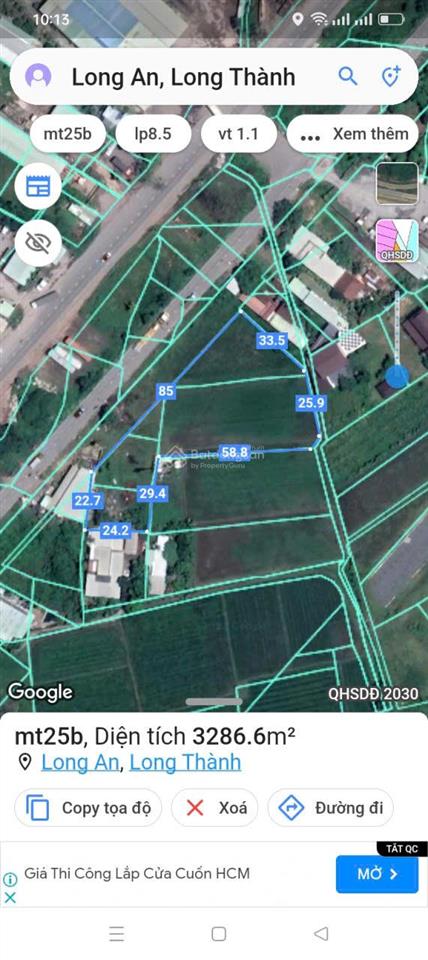Bán đất đẹp tại đường 25b, xã long an, huyện long thành, giá thỏa thuận, 3333m2