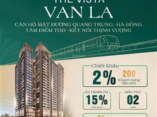 Mở bán chung cư the vista văn la, 2pn, 2wc, dt 71m2, giá dự kiến 5,9 tỷ