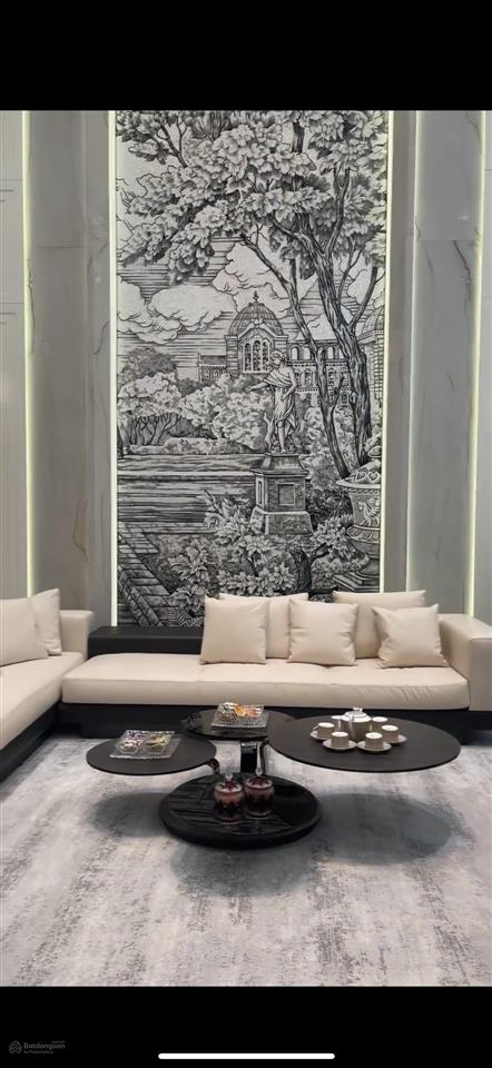 Chuẩn bán đơn lập hoa sữa, 272m2, đất vuông, hoàn thiện luxury, thang máy+ hầm, ngã ba sông almaz.