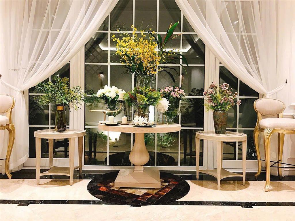 Bán cặp song lập riverside. 385m2, ht thông sàn tầng 1, nt hiện đại 100% nhập khẩu, view vườn hoa