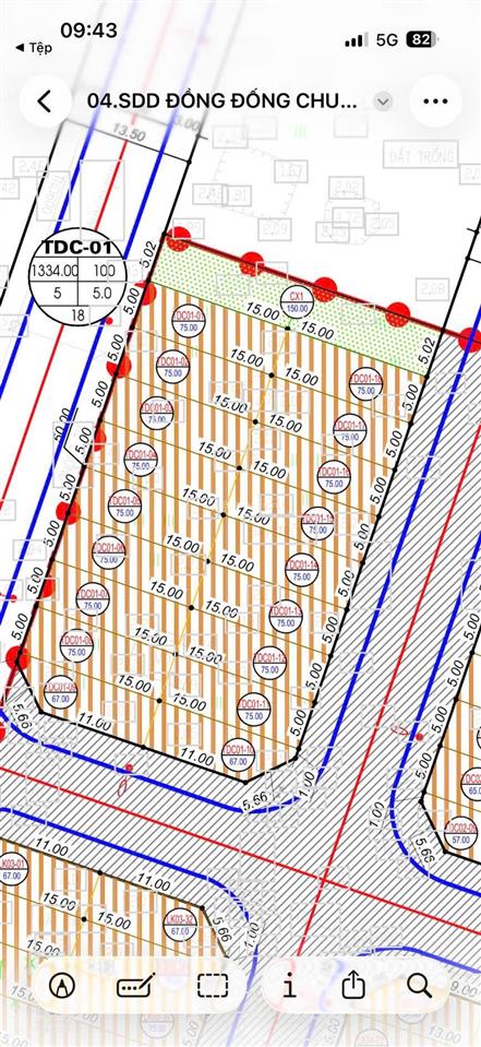 Đất tđc đống chuối hùng vương, hồng bàng, lô đông nam không lỗi 75m giá siêu rẻ chỉ 3,2 tỷ