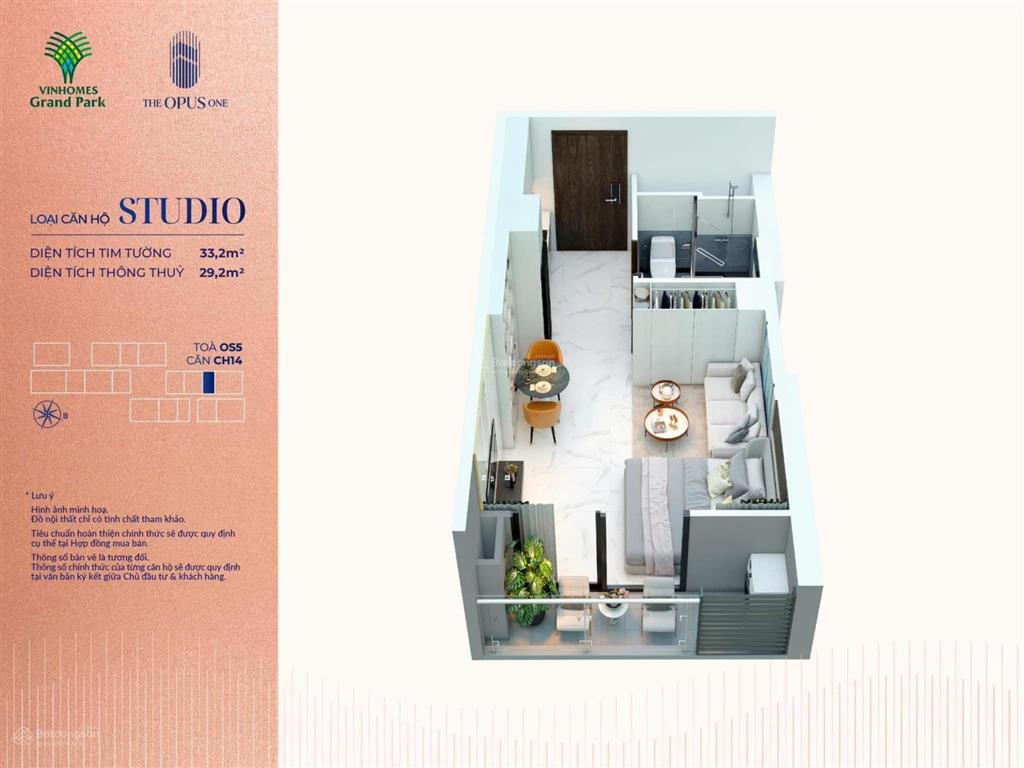 Khách đầu tư hà nội nên mua! căn studio giá tốt, thanh toán giãn cách 2 năm, full nội thất