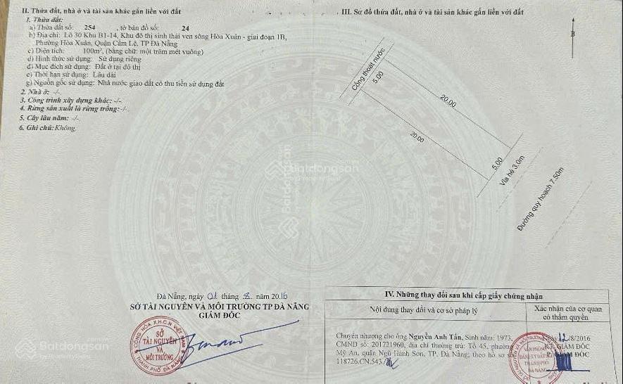 Lô đôi 200m2 đường trung lương 12 khu đảo vip phường hòa xuân