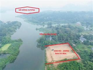 Cần bán gấp 3200m2 / 200 thổ cư bám hồ đồng sương tại lương sơn  hoà bình. giá cực tốt