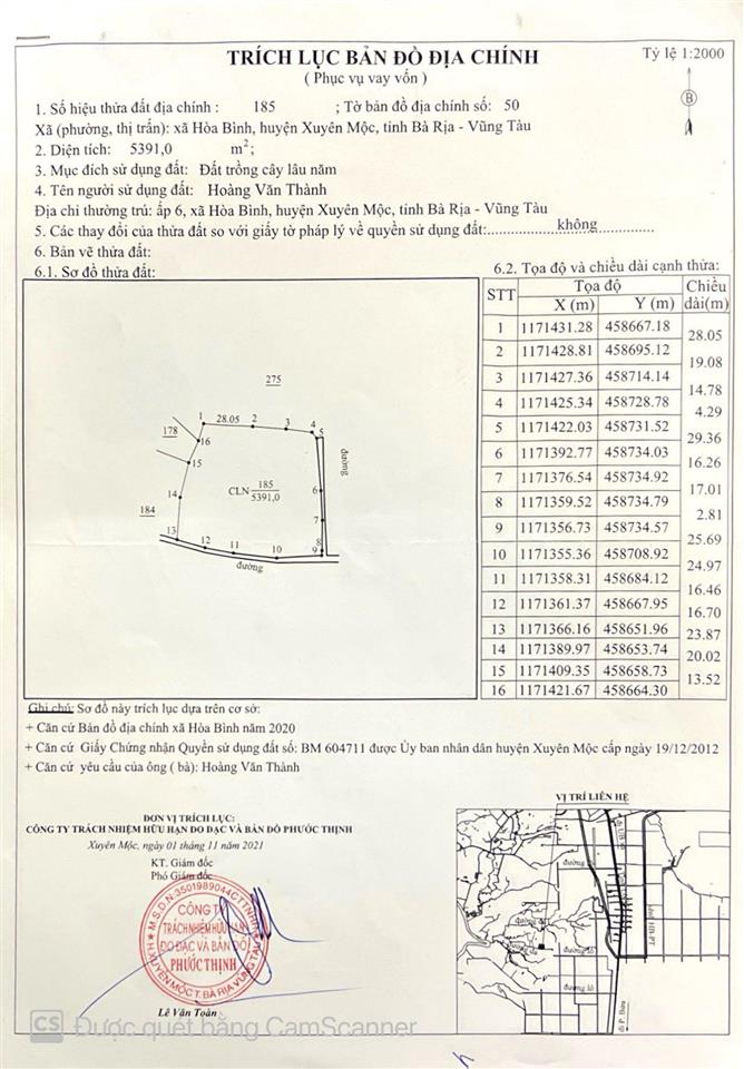 Cần bán 5sào4 đất 2 mặt tiền đường, phù hợp làm nhà vườn, phân lô  0972 773 ***