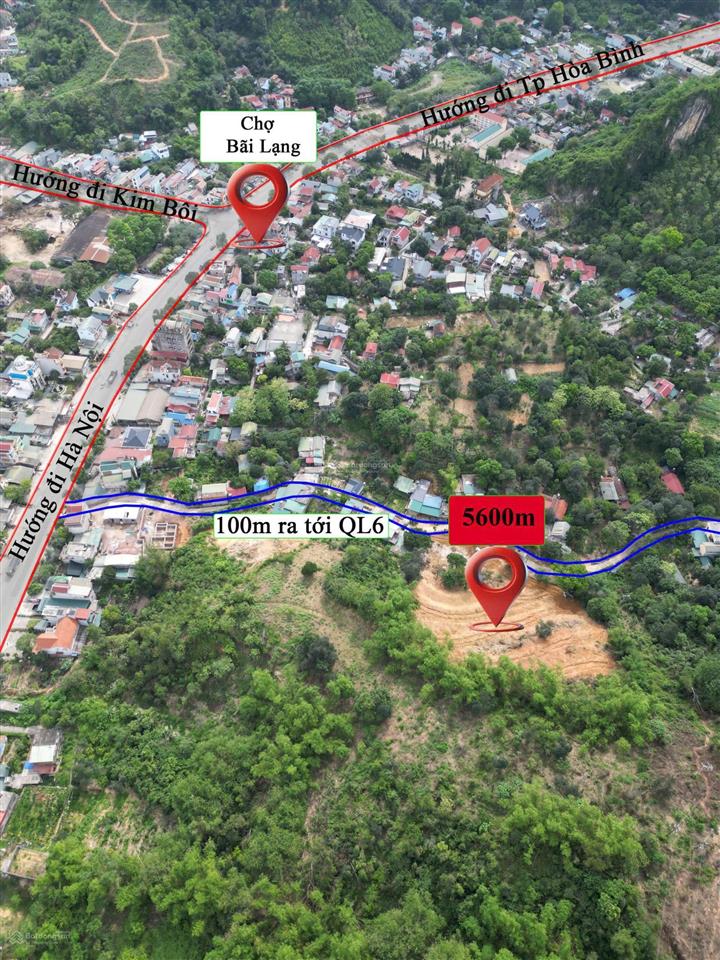Đất trung tâm huyện lương sơn, hòa bình giá chỉ 1,5tr/m2