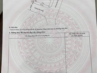 Cần bán lô trung lực, đằng lâm, hải an  dt 56m2/ lô hướng tây tt  tuyến 2 tl thông văn cao