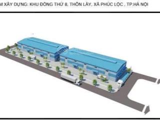 Cho thuê kho, nhà xưởng 1800m2 tại vân phúc, 65 nghìn / m2, mặt tiền 40m, ngõ 12m