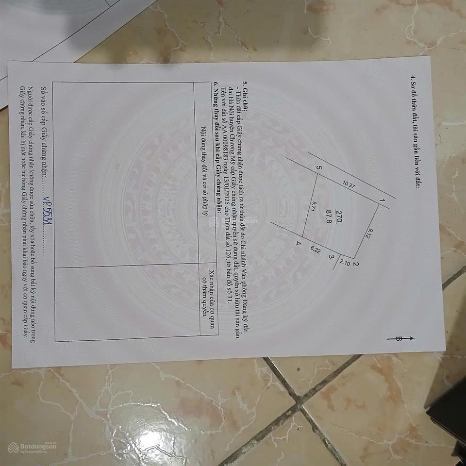 Bán lô đất 87m2 ôtô tránh nhau 10m sát trường học cấp 12 nam phương tiến giá 1.49 tỷ0968 507 ***