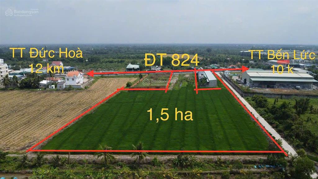 Đất làm kho bãi cty mt tl 824. ấp 7, xã lương hoà, huyện bến lức, tỉnh long an