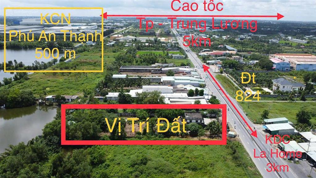 Bán đất làm kho bãi nhà xưởng cty cây xăng mt đt 824