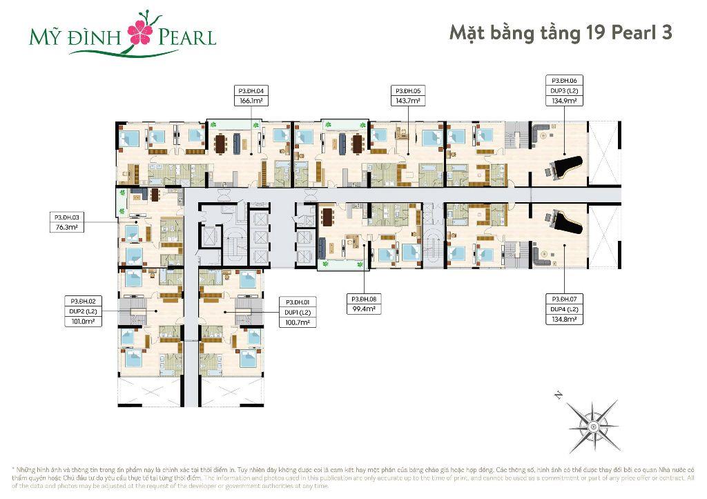 Penthouse Sân vườn riêng Mỹ đình Pearl 3 ( bàn giao thô) LH 0987106521