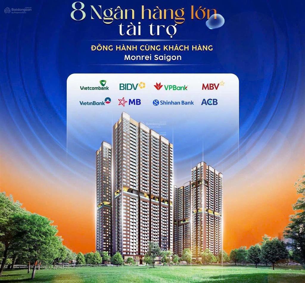 Monrei saigon giá nội bộ 2pn chỉ 2tỷ2 | ck đến 10% | 0% lãi suất 18 tháng |