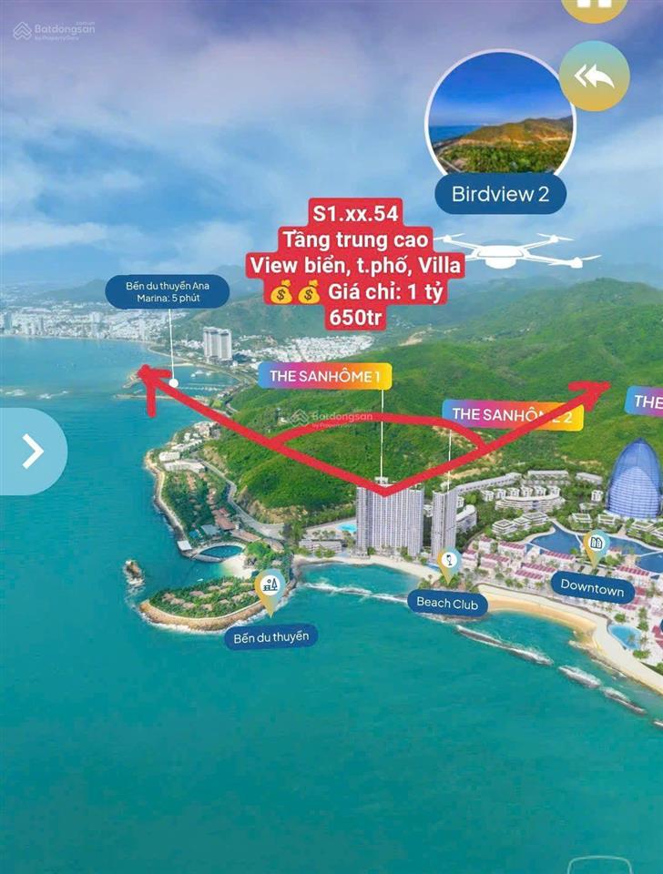 Hot  chỉ 1,65 tỷ căn hộ biển view đa dạng, siêu rẻ, tòa sanhome 1  libera nha trang