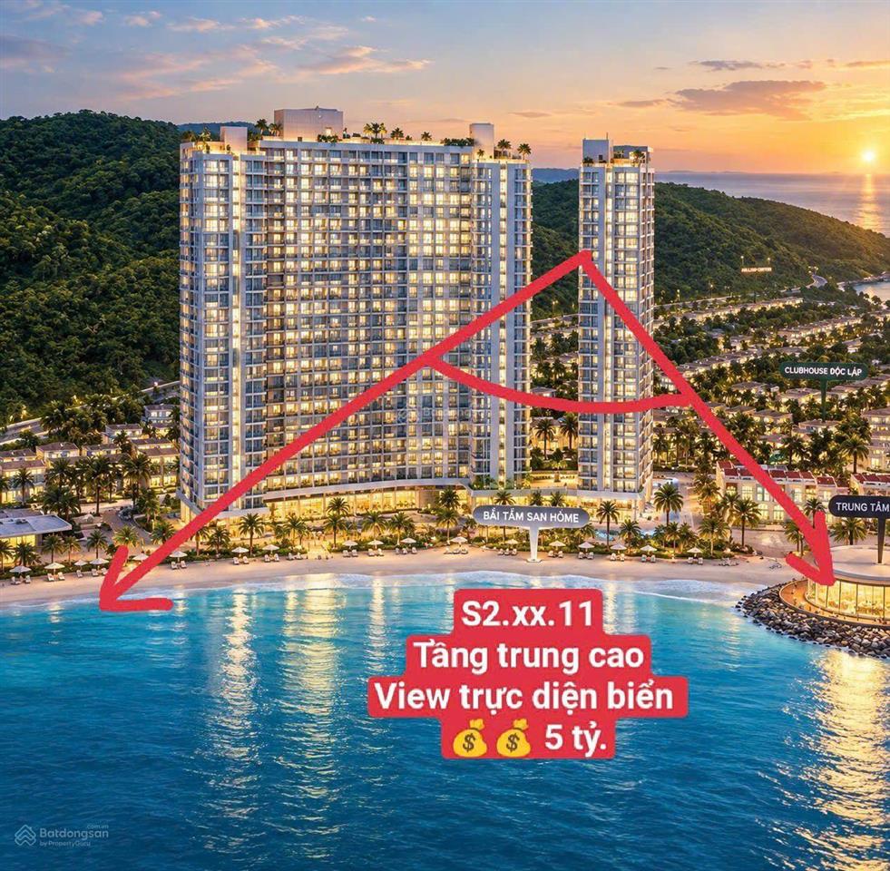 Căn hoa hậu 2pn trực diện biển, hàng hiếm sanhome 2  libera nha trang